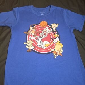 Looney Tunes Space Jam Blue Graphic Tee - Bugs Bunny & Friends
